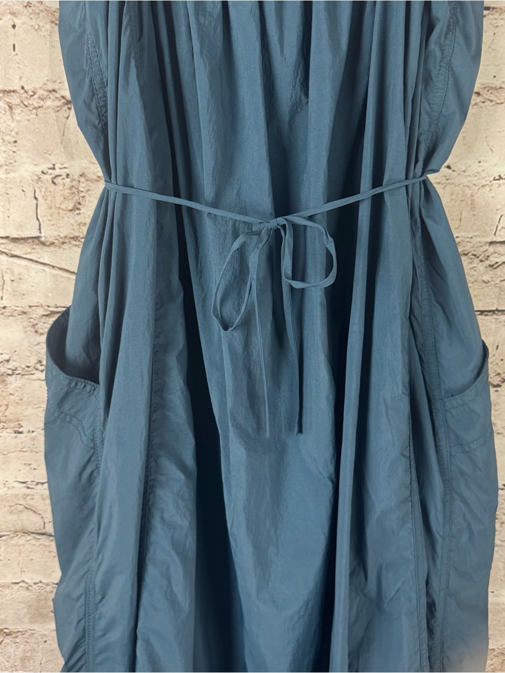Daily Practice Anthropologie Large Keeseville Sleeveless Smocked Dress Blue Lg L - Picture 10 of 13